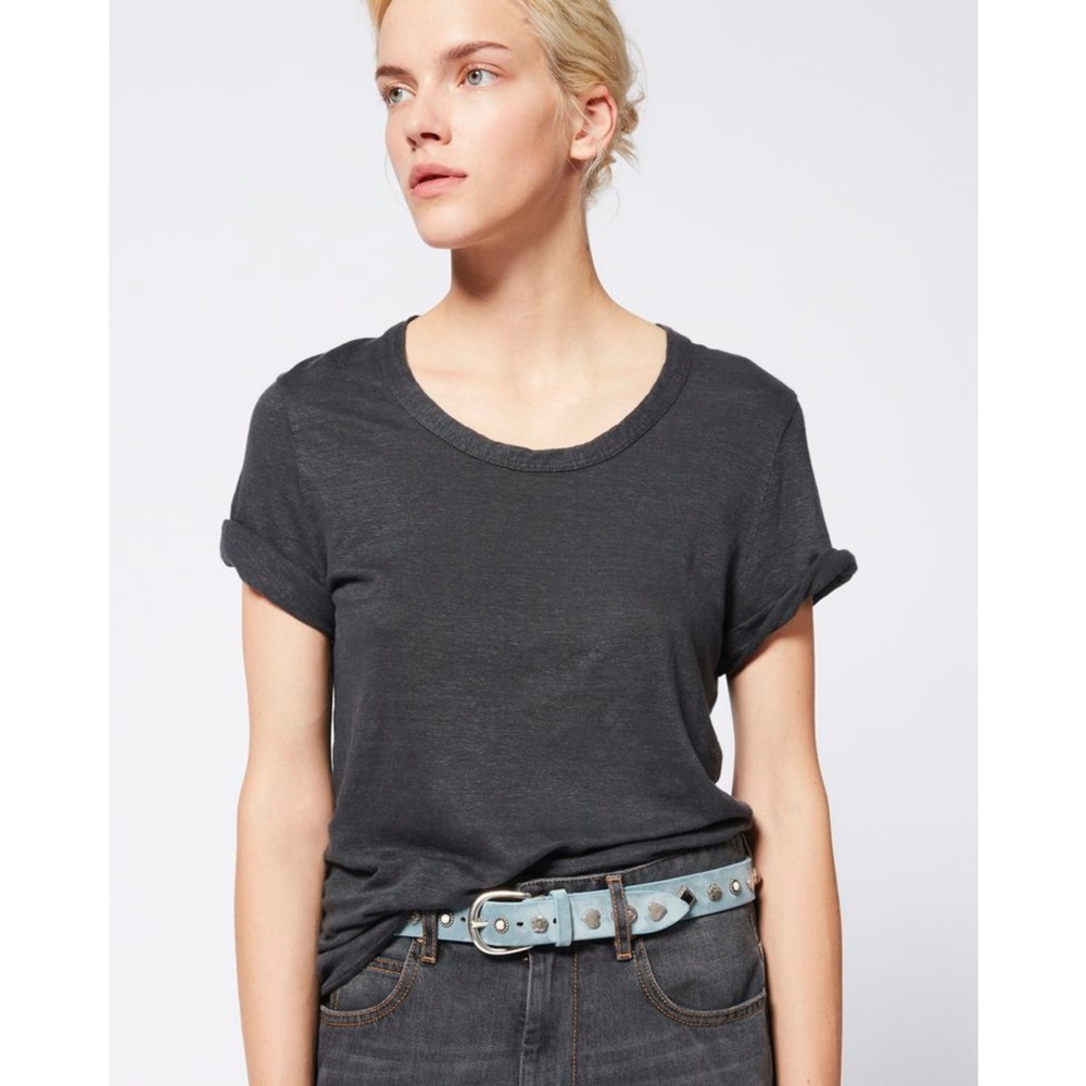 🇫🇷Isabel Marant Etoile Kiliann Linen Tee Black